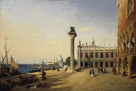 Jean-Baptiste Corot, Venise, La Piazetta