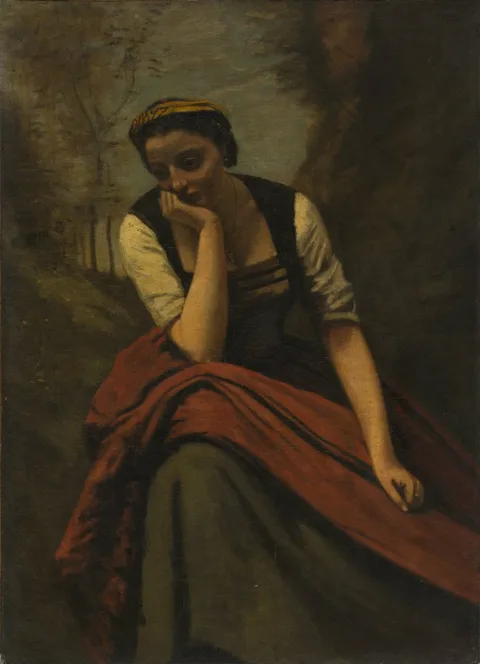 Jean-Baptiste Corot, Woman Meditating