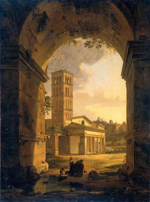 Antonio Sminck van Pitloo, San Giorgio in Velabro in Rome