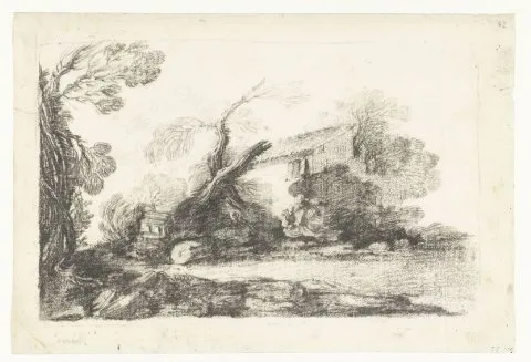 Cesare Gennari, Landschap met boerenhuis