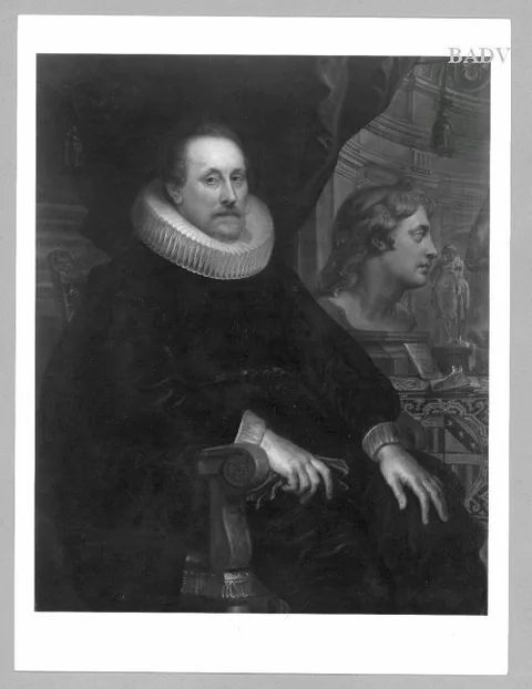 Gaspar de Crayer, Male portrait with bust of Alexander ?