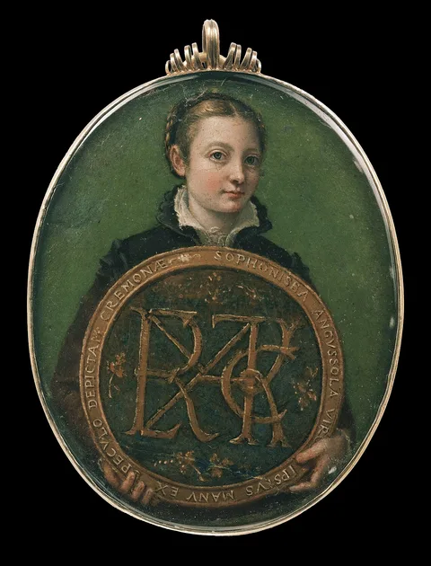 Sofonisba Anguissola, Miniature Self Portrait (Anguissola, Boston)