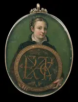 Sofonisba Anguissola, Miniature Self Portrait (Anguissola, Boston)