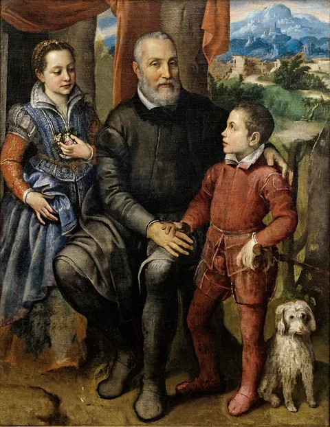 Sofonisba Anguissola, Portrait Group with the Artist’s Father, Brother and Sister