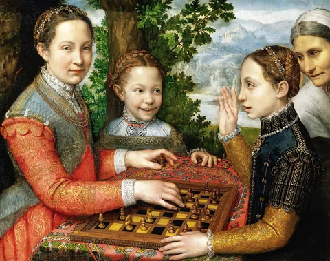 Sofonisba Anguissola, Portrait of the Artist's Sisters Playing Chess