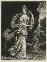 Peter Schenk the Elder, Anne Catharine Mouy, Countess of Broglia, as the Goddess Diana