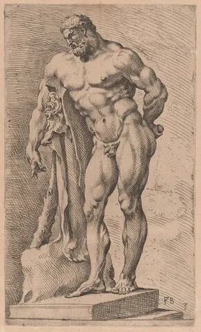 François Perrier, The Farnese Hercules, three-quarter view turned to left  [plate 3]