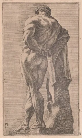 François Perrier, The Farnese Hercules, seen from behind [plate 4]