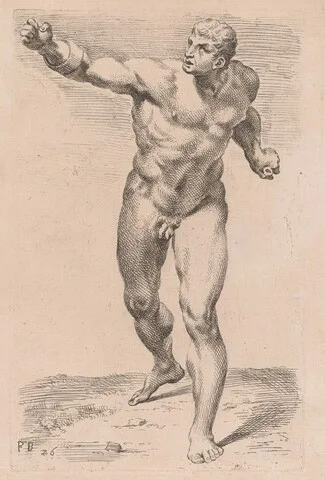 François Perrier, The Borghese Gladiator, front view [plate 26]