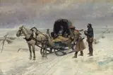 Carl Gustaf Hellqvist, The Death of Sten Sture the Younger on the Ice of Lake Mälaren