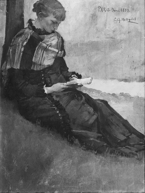 Carl Gustaf Hellqvist, Julia Thiersch (1859-1933), married to artist Carl Gustaf Hellqvist