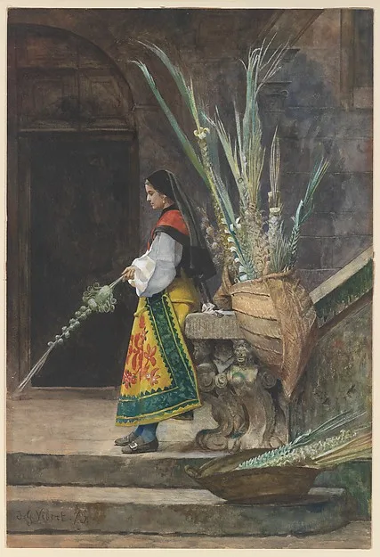 Jehan Georges Vibert, Palm Sunday in Spain