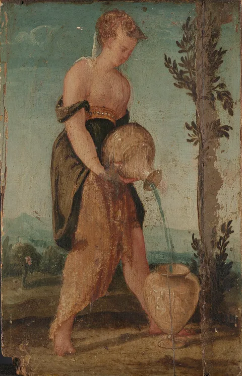 Lambert Sustris, Woman with Water Jug