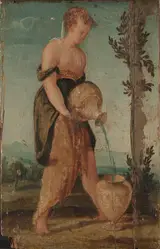 Lambert Sustris, Woman with Water Jug