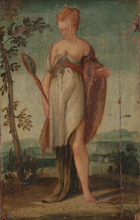 Lambert Sustris, Woman with Mirror