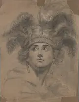 Antoine Vestier, Head of a Woman (Allegory of America)