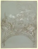 Gregorio De Ferrari, Ceiling Design with the Presentation in the Temple