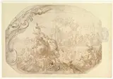 Gregorio De Ferrari, Study for Emperor Heraclius Carrying the Cross into Jerusalem
