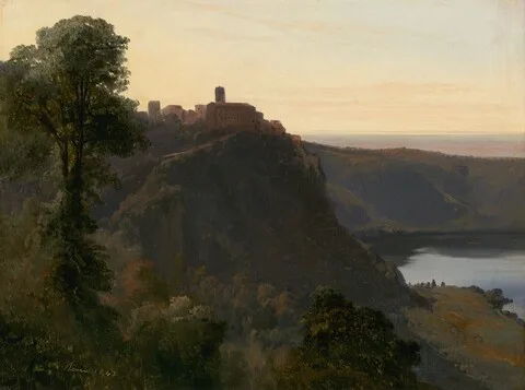 Jules Coignet, View of Lake Nemi