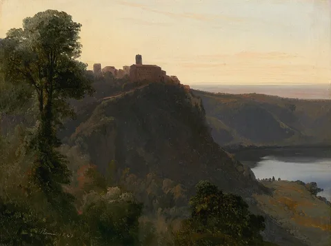 Jules Coignet, View of Lake Nemi