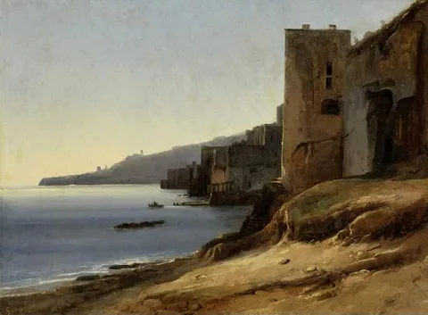 Jules Coignet, The coast of the Bay of Naples near Posilippo