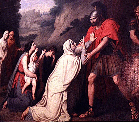 Gaspare Landi, Veturia at the Feet of Coriolanus