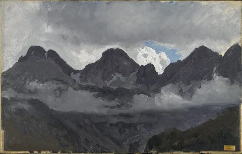 Auguste Bonheur, Mountains with Mist