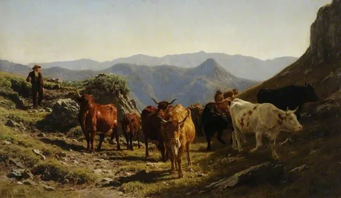 Auguste Bonheur, Landscape with Cattle
