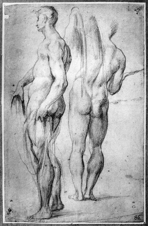 Cecco Bravo, Study for two angels