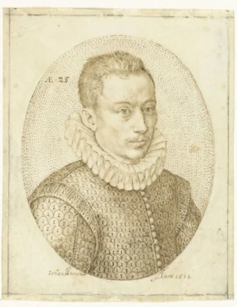Johannes Wierix, Portret van een onbekende man