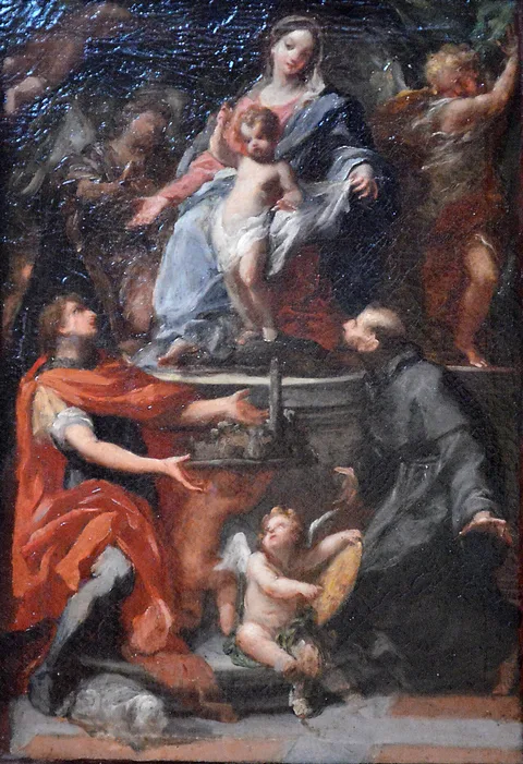 Marco Benefial, Madonna and Child with St. Vitus and St. Francis