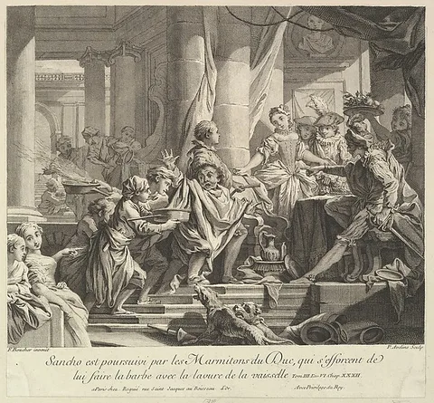 Pierre-Alexandre Aveline, Sancho Pursued by the Kitchen Boys of the Duke