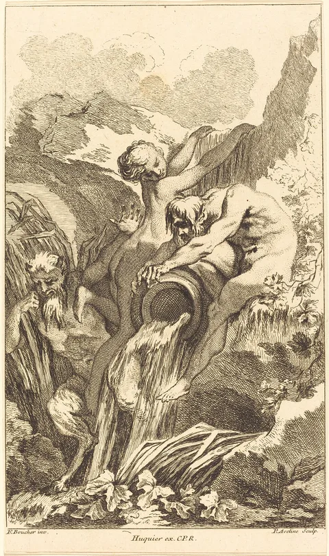 Pierre-Alexandre Aveline, Satyr, Nymph and River God