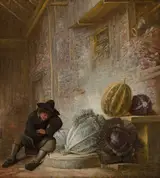 François Ryckhals, Boy Sleeping in a Barn