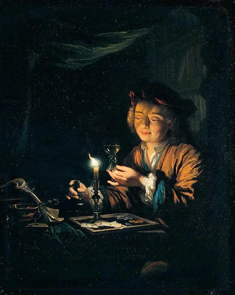 Arnold Boonen, A Young Man Seated at a Table