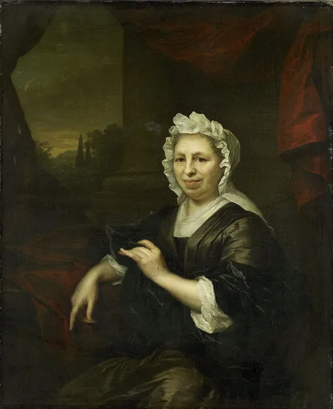 Arnold Boonen, Portrait Brechje Hooft (1640-1721). Widow of Harmen van de Poll