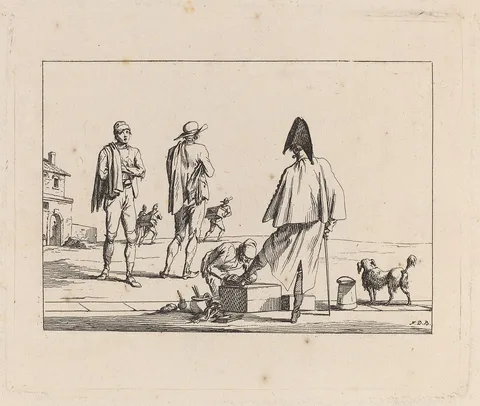 Jean Duplessis-Bertaux, Commander Having His Boot Shined