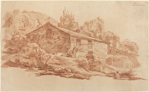 Aureliano Milani, Rustic Building among Roman Ruins