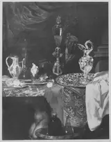 Barend van der Meer, Still life with moor and splendor dishes