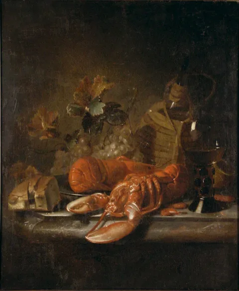 Barend van der Meer, Still life with lobsters