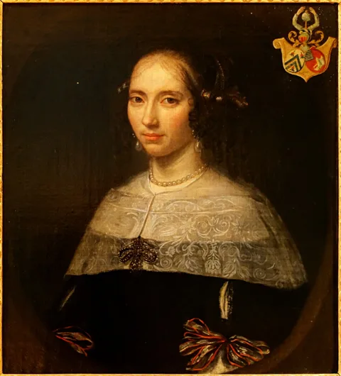 Jacques Vaillant, Portrait of a noble lady with her coats of arms