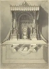 Antonio Basoli, Elevation and Ground Plan for a Papal Throne