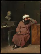 Auguste-Xavier Leprince, Man in Oriental Costume in the Artist’s Studio