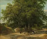 Auguste-Xavier Leprince, A Shepherd and a Rider on a Country Lane