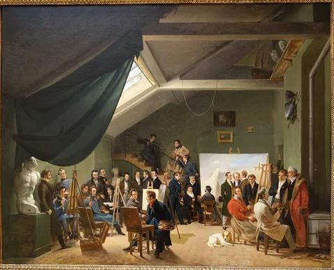 Auguste-Xavier Leprince, The Artist's Studio