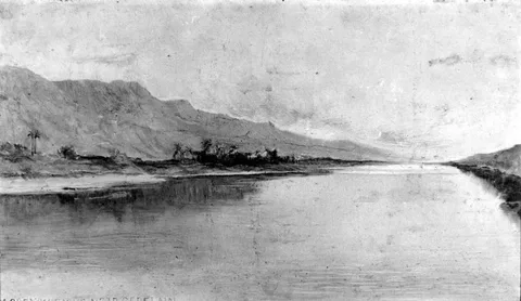 Edwin Blashfield, The Nile, Gray Morning, Gebelain