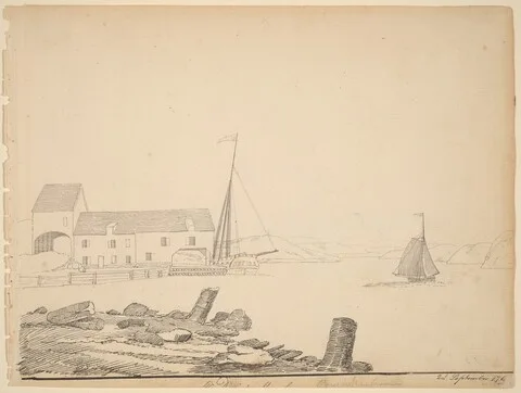 Alexander Robertson, Hudson River Landing [recto]