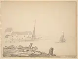 Alexander Robertson, Hudson River Landing [recto]