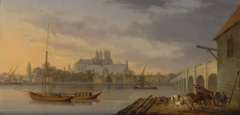 William Anderson, A View of Westminster Bridge and the Abbey from the South Side