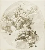 Filippo Pedrini, Ceiling with Bacchus, Ariadne, Diana and Minerva